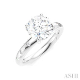 1/6 Ctw Round Shape Round Cut Diamond Semi-Mount Engagement Ring in 14K White Gold