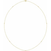 14K Yellow Gold 1/4 CTW Natural Diamond 7-Station 24" Necklace