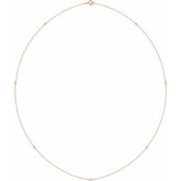 14K Rose Gold 1/4 CTW Natural Diamond 7-Station 24" Necklace