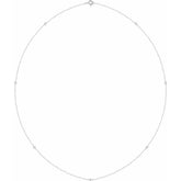 Sterling Silver 1/4 CTW Natural Diamond 7-Station 24" Necklace