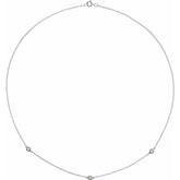Sterling Silver 1/5 CTW Natural Diamond 3-Station 18" Necklace
