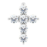 14K White Gold 1/6 CTW Natural Diamond Cross Pendant
