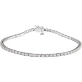 14K White Gold 2 CTW Natural Diamond Line 7 1/4" Bracelet
