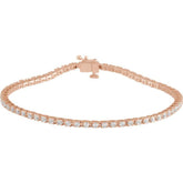 14K Rose Gold 2 CTW Lab-Grown Diamond Line 7 1/4" Bracelet