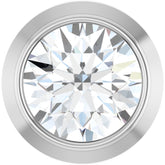 14K White Gold 1/10 CT Natural Diamond Slide Pendant