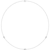 14K White Gold 1/4 CTW Lab-Grown Diamond 3-Station 18" Necklace