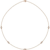 14K Rose Gold 1/2 CTW Lab-Grown Diamond 5-Station 18" Necklace