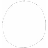 14K White Gold 1/3 CTW Lab-Grown Diamond 7-Station 24" Necklace
