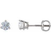 14K White Gold 3/8 CTW Natural Diamond Earrings
