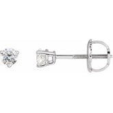 14K White Gold .03 CTW Natural Diamond Earrings