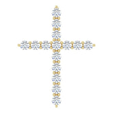 14K Yellow Gold 1/2 CTW Natural Diamond Cross Pendant