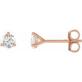 14K Rose Gold 1/8 CTW Lab-Grown Diamond Stud Earrings