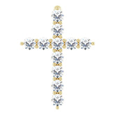 14K Yellow Gold 1/4 CTW Lab-Grown Diamond Cross Pendant