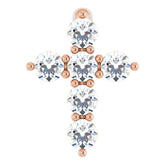 14K Rose Gold 1/6 CTW Lab-Grown Diamond Cross Pendant