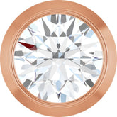 14K Rose Gold 1/4 CT Lab-Grown Diamond Slide Pendant