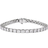 14K White Gold 9 CTW Lab-Grown Diamond Line 7 1/4" Bracelet