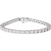 14K White Gold 7 CTW Lab-Grown Diamond Line 7 1/4" Bracelet