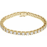 14K Yellow Gold 8 CTW Lab-Grown Diamond Line 7 1/4" Bracelet