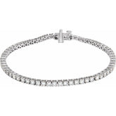 14K White Gold 4 CTW Lab-Grown Diamond Line 7" Bracelet