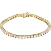 14K Yellow Gold 5 CTW Lab-Grown Diamond Line 7" Bracelet