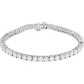 14K White Gold 9 CTW Lab-Grown Diamond Line 7" Bracelet