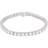 14K White Gold 10 CTW Lab-Grown Diamond Line 7" Bracelet