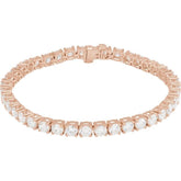 14K Rose Gold 10 CTW Lab-Grown Diamond Line 7" Bracelet