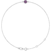 14K White Gold Lab-Grown Alexandrite 6 1/2-7 1/2" Bracelet