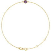 14K Yellow Gold Lab-Grown Alexandrite 6 1/2-7 1/2" Bracelet
