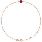 14K Rose Gold Lab-Grown Ruby 6 1/2-7 1/2" Bracelet