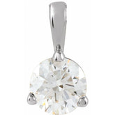 14K White Gold 1/3 CT Lab-Grown Diamond Pendant