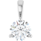 Sterling Silver 1/2 CT Lab-Grown Diamond Pendant