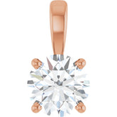 14K Rose Gold 3/4 CT Lab-Grown Diamond Pendant