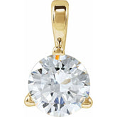14K Yellow Gold Lab-Grown Moissanite Pendant