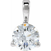 Platinum Lab-Grown Moissanite Pendant