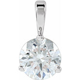 Platinum Lab-Grown Moissanite Pendant