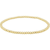14K Yellow Gold-Filled 2.5 mm Elastic Bead 6 1/2" Bracelet