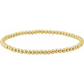 14K Yellow Gold-Filled 3 mm Elastic Bead 6 1/2" Bracelet