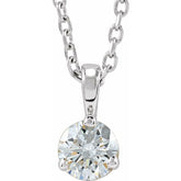 14K White Gold 1/4 CTW Natural Diamond 18" Necklace