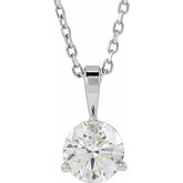 Sterling Silver 5/8 CTW Natural Diamond 18" Necklace