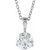 14K White Gold 3/4 CTW Natural Diamond 18" Necklace
