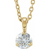 14K Yellow Gold 1/4 CTW Lab-Grown Diamond 18" Necklace