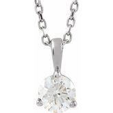 14K White Gold 1/3 CTW Lab-Grown Diamond 18" Necklace