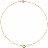 14K Yellow Gold Lab-Grown Diamond 6 1/2-7 1/2" Bracelet