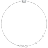 14K White Gold Natural Diamond 6 1/2-7 1/2" Bracelet