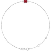 14K White Gold Lab-Grown Ruby 6 1/2-7 1/2" Bracelet
