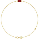 14K Yellow Gold Natural Ruby 6 1/2-7 1/2" Bracelet