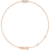 14K Rose Gold Lab-Grown Diamond 6 1/2-7 1/2" Bracelet