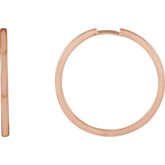 14K Rose Gold Hinged 25 mm Hoop Earring