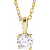 14K Yellow Gold 1 CT Lab-Grown Diamond 18" Necklace